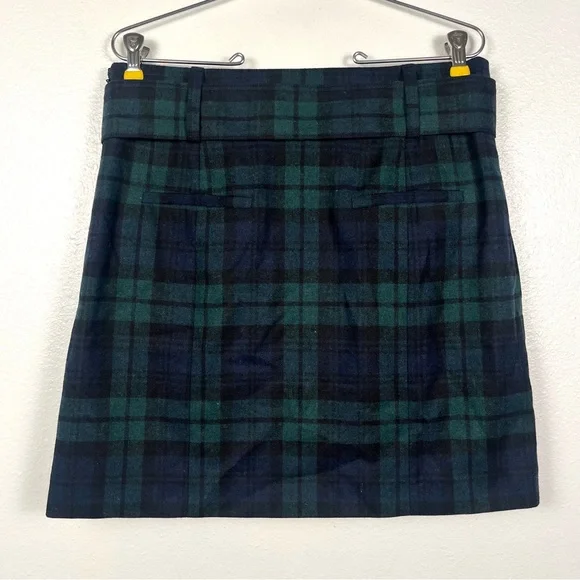 Sezane Green Plaid Mini Skirt - Picture 6 of 8